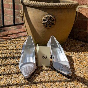 St. John's Silver-Blue Sparkle Dress Shoes   NOWT